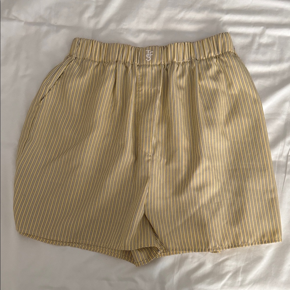 The Frankie Shop Yellow Stripes Shorts - Size L